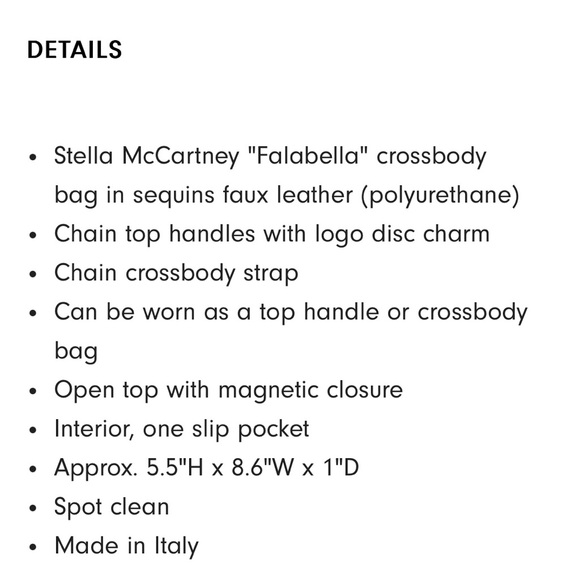 Stella McCartney NWT Falabella Mini Sequins Crossbody Bag - Picture 6 of 6